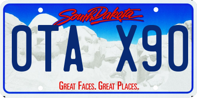 SD license plate 0TAX90
