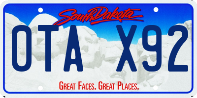 SD license plate 0TAX92