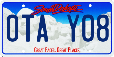 SD license plate 0TAY08