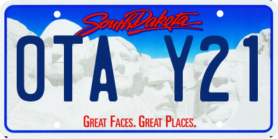 SD license plate 0TAY21