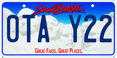 SD license plate 0TAY22
