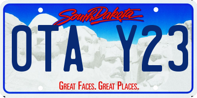 SD license plate 0TAY23