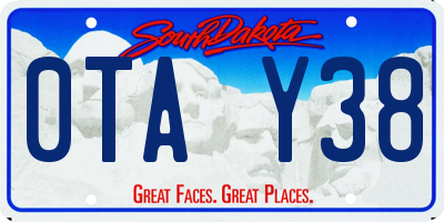 SD license plate 0TAY38