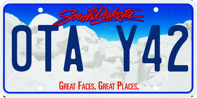 SD license plate 0TAY42
