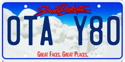 SD license plate 0TAY80