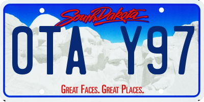 SD license plate 0TAY97