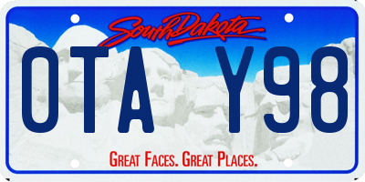 SD license plate 0TAY98