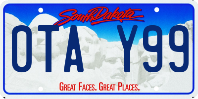SD license plate 0TAY99