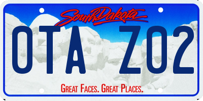 SD license plate 0TAZ02