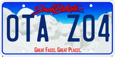 SD license plate 0TAZ04