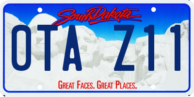SD license plate 0TAZ11