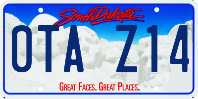 SD license plate 0TAZ14
