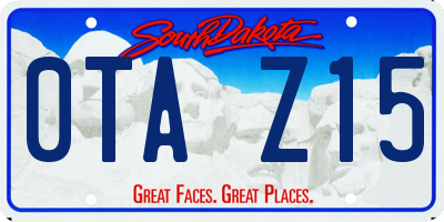 SD license plate 0TAZ15