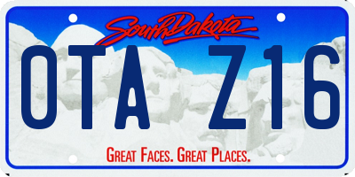 SD license plate 0TAZ16