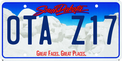 SD license plate 0TAZ17