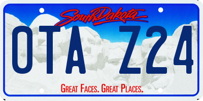 SD license plate 0TAZ24
