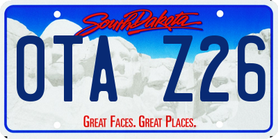 SD license plate 0TAZ26