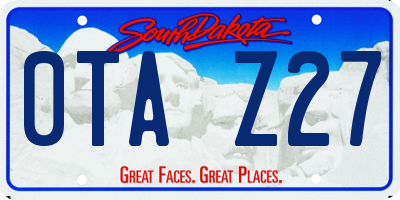 SD license plate 0TAZ27