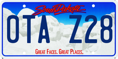 SD license plate 0TAZ28