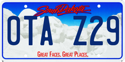 SD license plate 0TAZ29