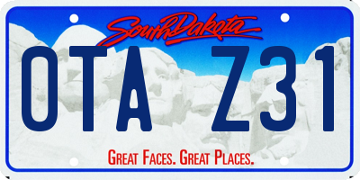 SD license plate 0TAZ31