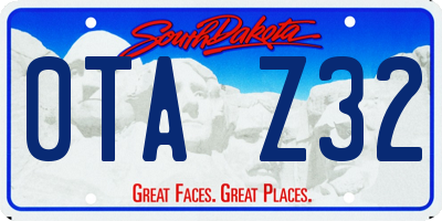SD license plate 0TAZ32