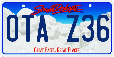 SD license plate 0TAZ36