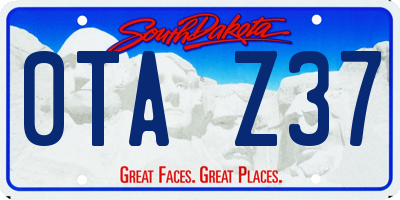 SD license plate 0TAZ37