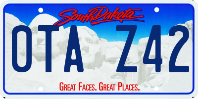 SD license plate 0TAZ42