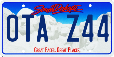 SD license plate 0TAZ44