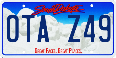 SD license plate 0TAZ49
