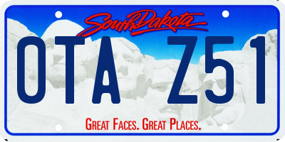 SD license plate 0TAZ51