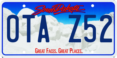 SD license plate 0TAZ52