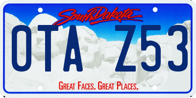 SD license plate 0TAZ53