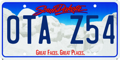 SD license plate 0TAZ54