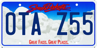 SD license plate 0TAZ55