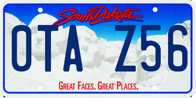 SD license plate 0TAZ56