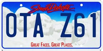 SD license plate 0TAZ61