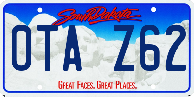 SD license plate 0TAZ62