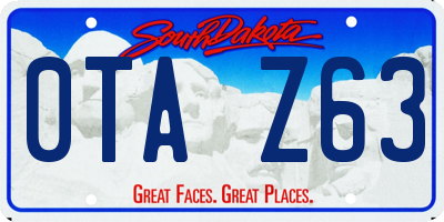 SD license plate 0TAZ63