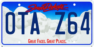 SD license plate 0TAZ64