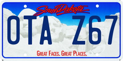 SD license plate 0TAZ67