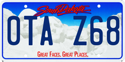 SD license plate 0TAZ68