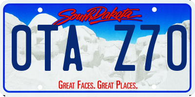 SD license plate 0TAZ70