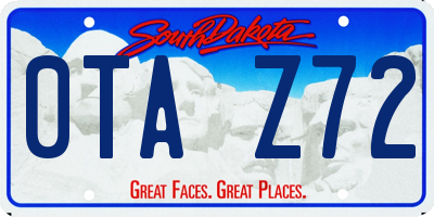 SD license plate 0TAZ72