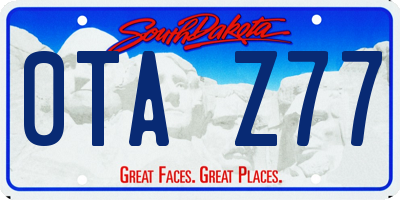 SD license plate 0TAZ77