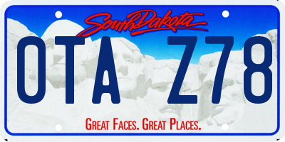 SD license plate 0TAZ78