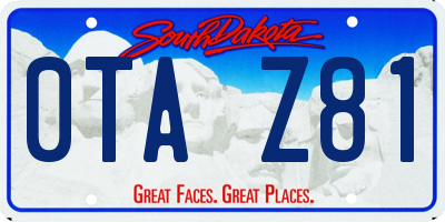 SD license plate 0TAZ81