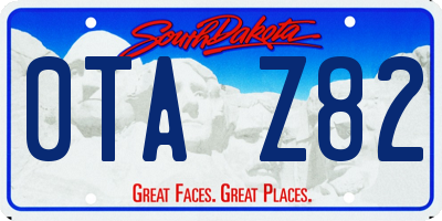 SD license plate 0TAZ82