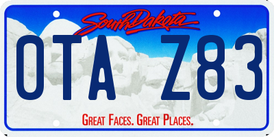 SD license plate 0TAZ83
